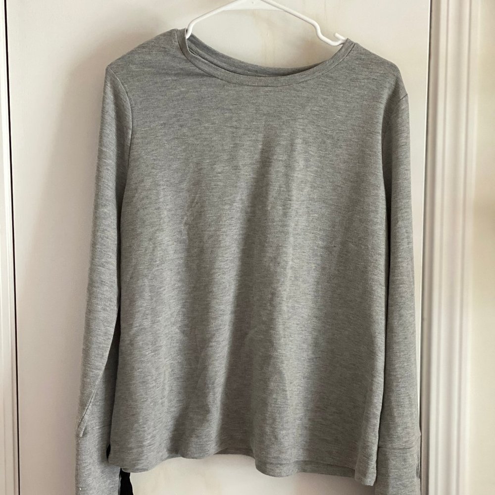 Gray Longsleeve Shirt with Wrist Tie Detial